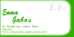 emma gabos business card